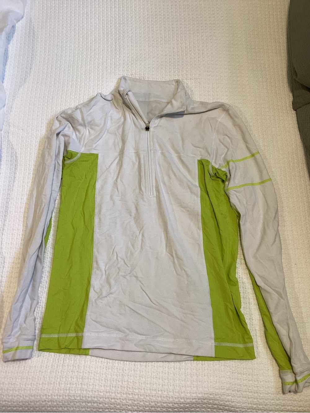 Lululemon Quarter-Zip Top with Lime Green Panels